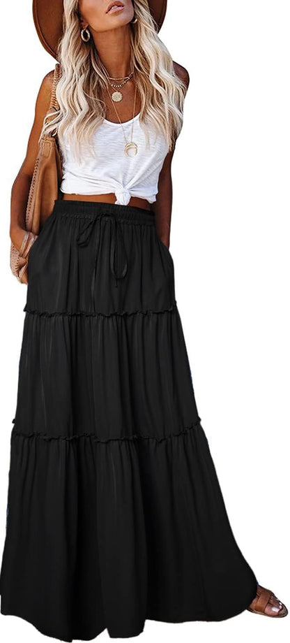 Long Maxi Skirt with Pockets