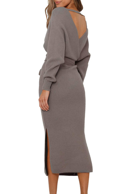 Bodycon Belted Wrap Dress