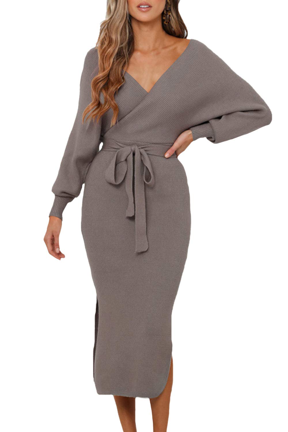 Bodycon Belted Wrap Dress