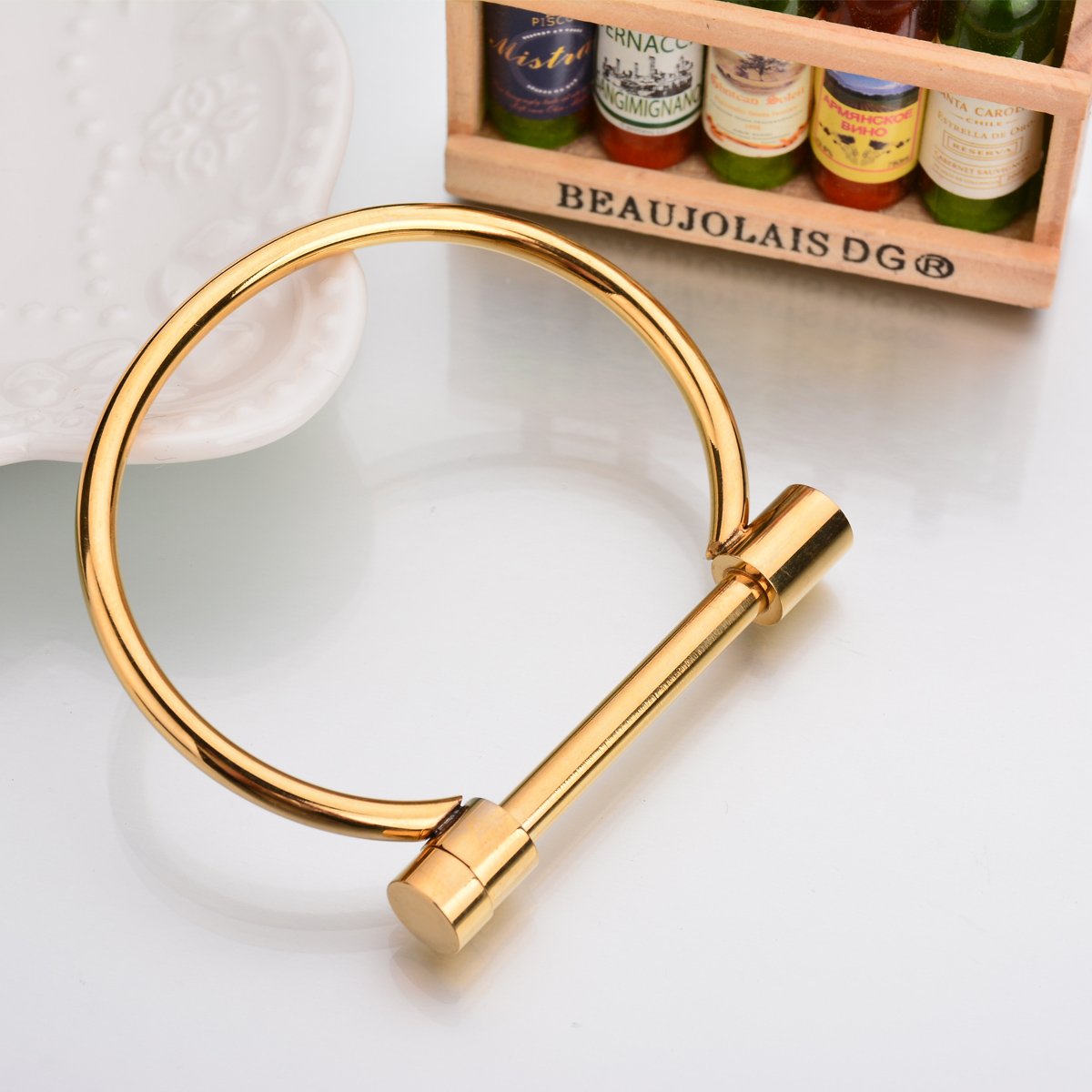 D Shape Bar Bangle