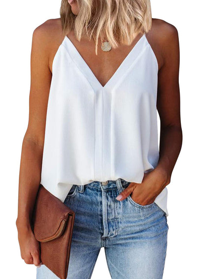 V Neck Strappy Tank