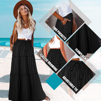 Long Maxi Skirt with Pockets