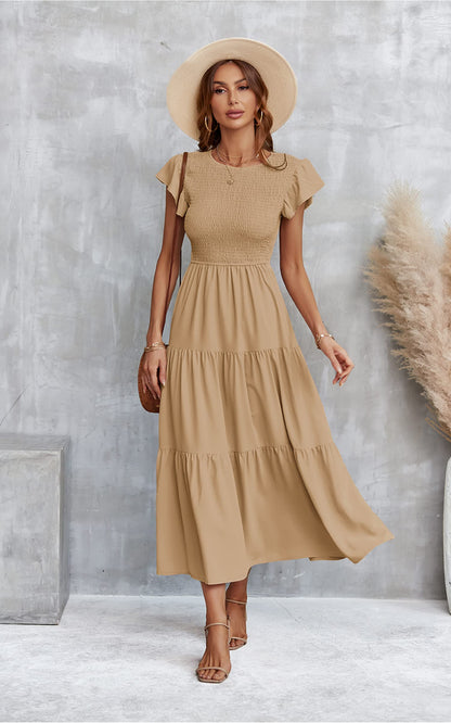 Midi Ruffle A-Line Dress