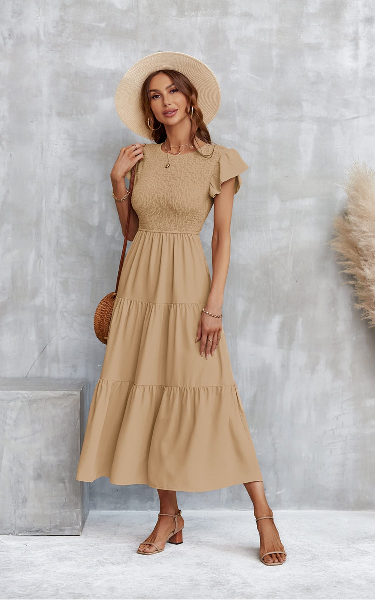 Midi Ruffle A-Line Dress