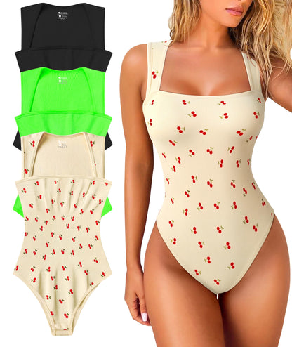 3 Tummy Control Bodysuits Cherry