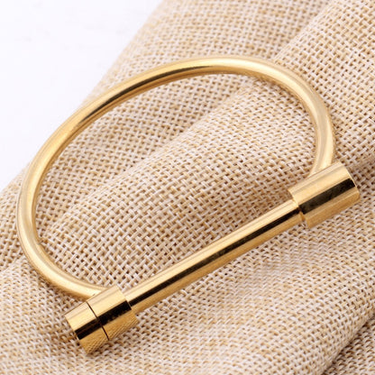 D Shape Bar Bangle